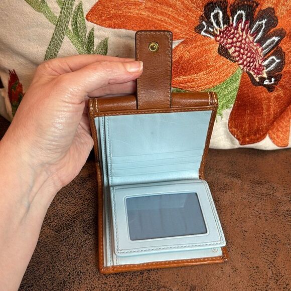 COACH BLEECKER TATTERSALL MULTICOLOR LEATHER BUCKLE FRENCH PURSE WALLET 40946 - Picture 15 of 17